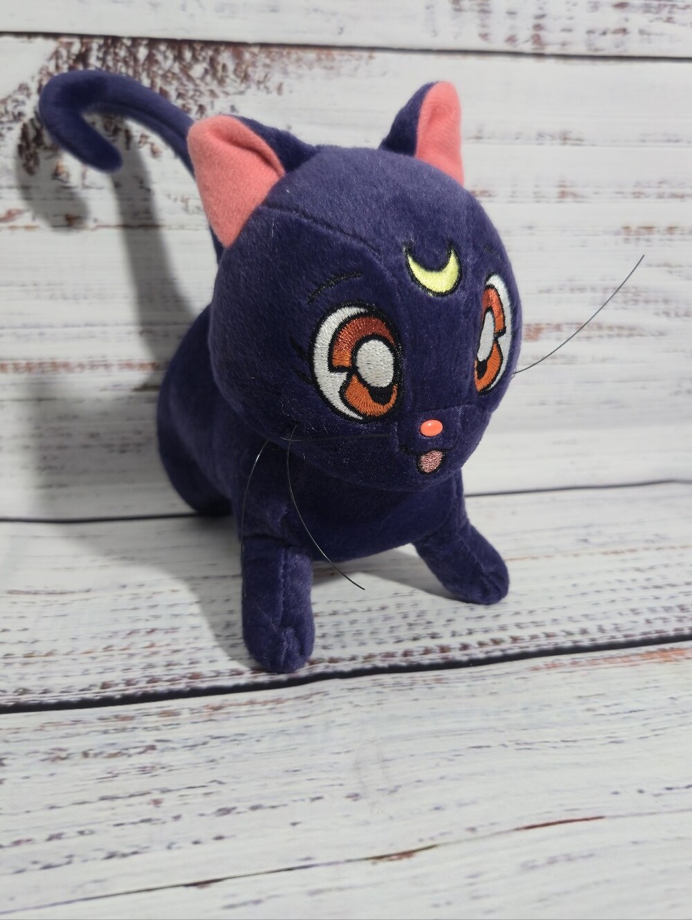 Sailor Moon Anime Luna Plush Toy Purple Cat Stuffed Animal Toei Animation